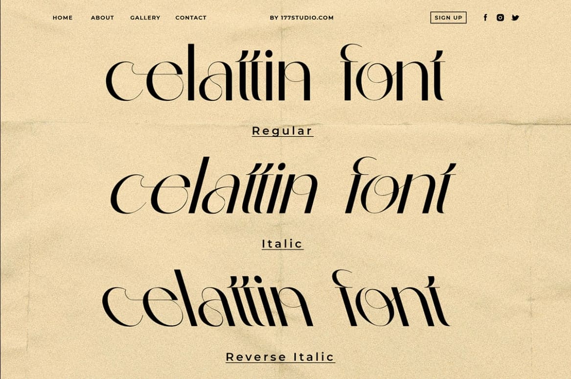 Download Celattin font (typeface)