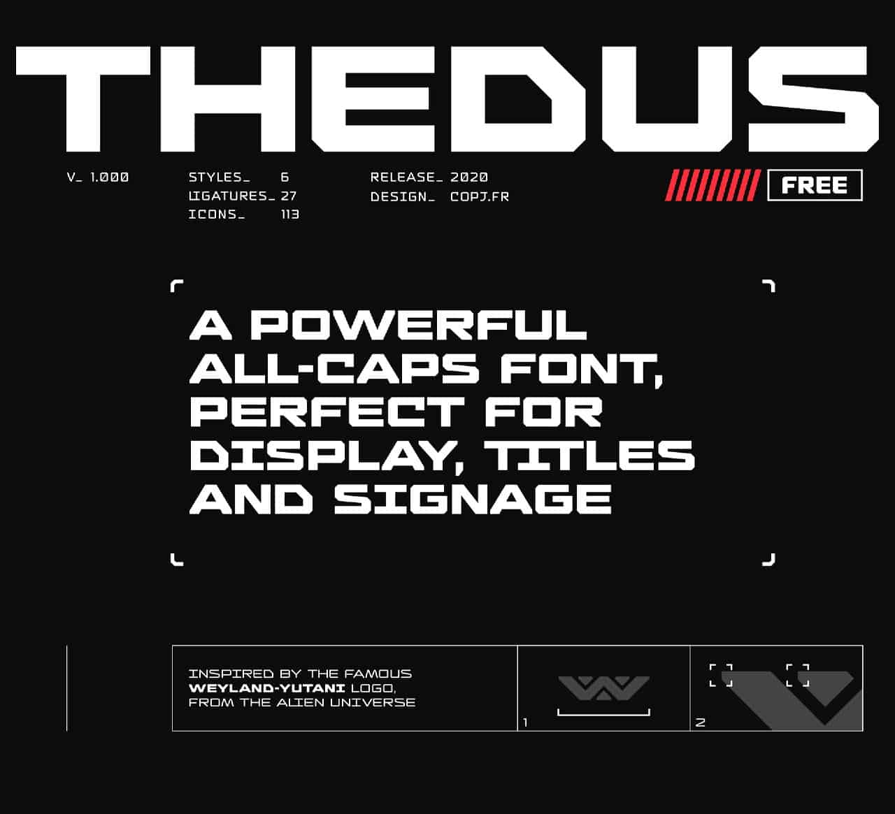 Download Thedus font (typeface)
