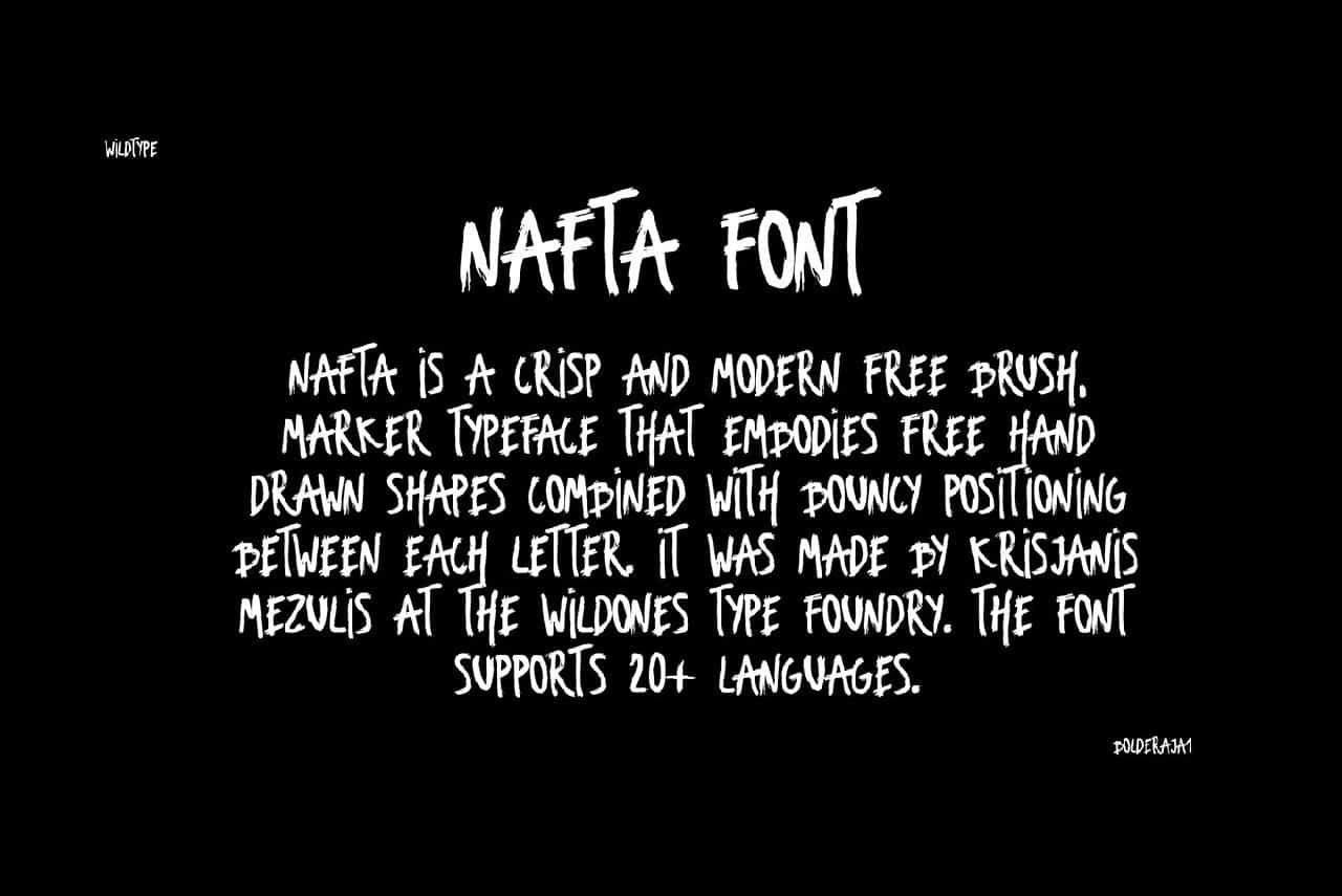 Download Nafta Light font (typeface)