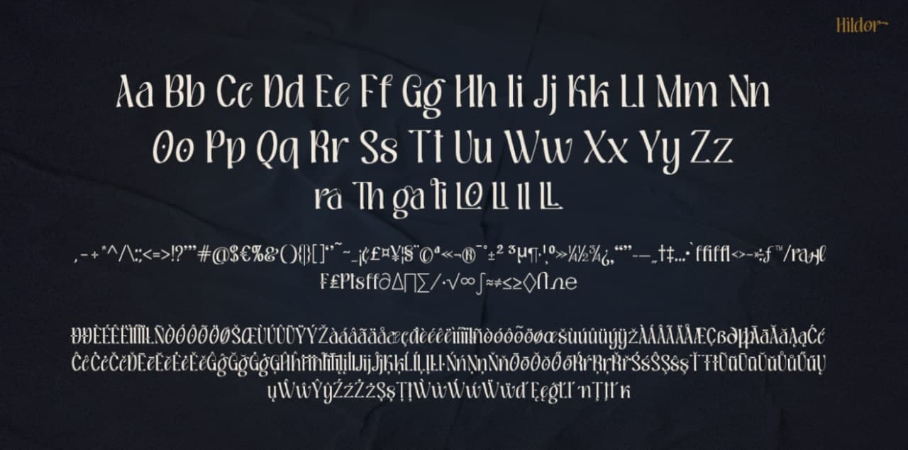 Download Hildor font (typeface)