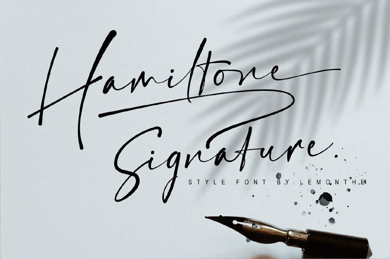Download Hamiltone Signature font (typeface)