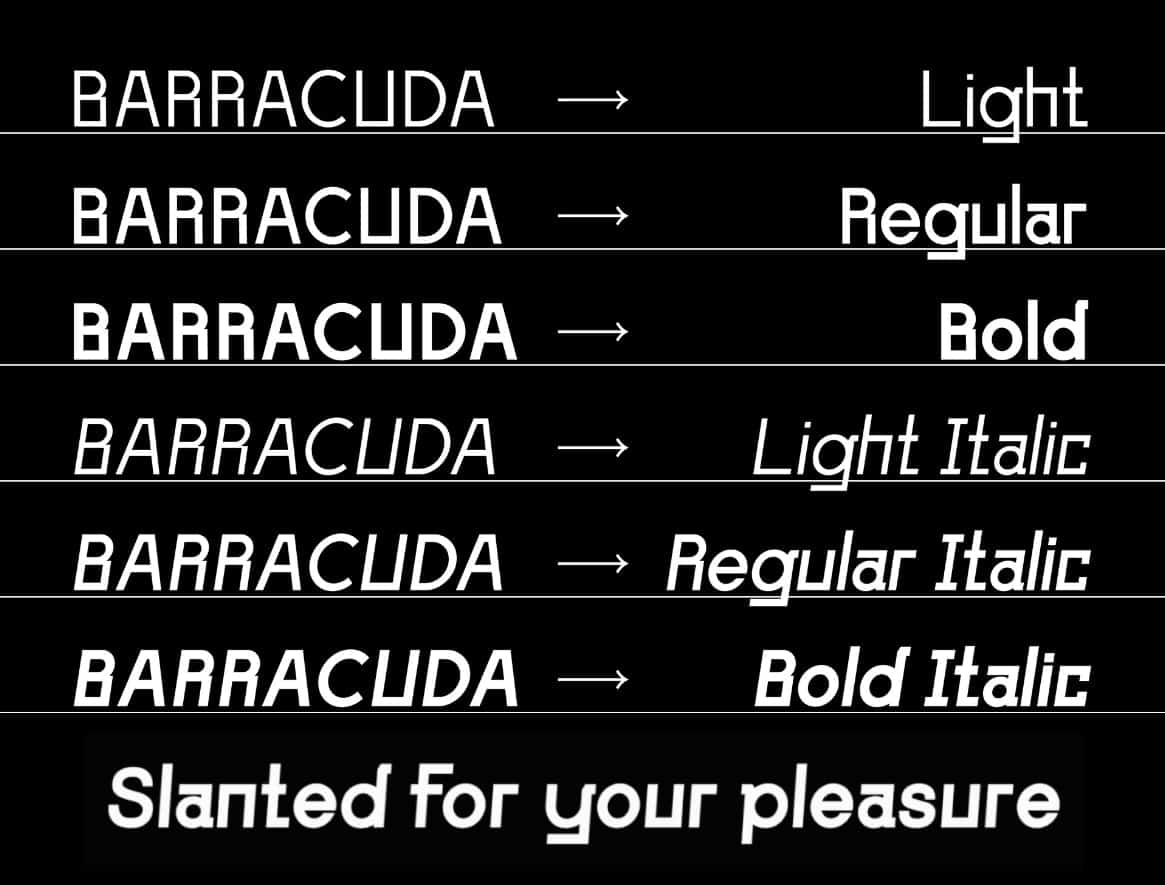Download Barracuda font (typeface)