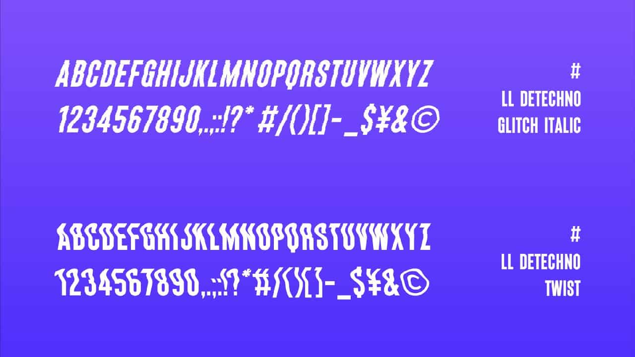 Download LL Detechno font (typeface)