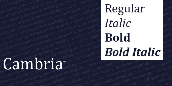Download Cambria font (typeface)