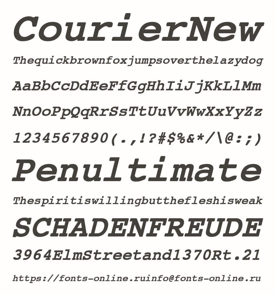 Free Download Courier New Fonts Collection